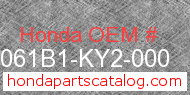 Honda 061B1-KY2-000 genuine part number image