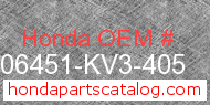 Honda 06451-KV3-405 genuine part number image