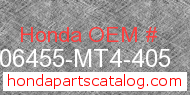 Honda 06455-MT4-405 genuine part number image