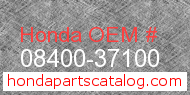 Honda 08400-37100 genuine part number image