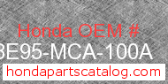 Honda 08E95-MCA-100A genuine part number image