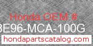 Honda 08E96-MCA-100G genuine part number image