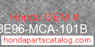 Honda 08E96-MCA-101B genuine part number image