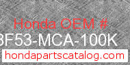 Honda 08F53-MCA-100K genuine part number image