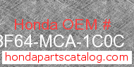 Honda 08F64-MCA-1C0C genuine part number image