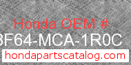 Honda 08F64-MCA-1R0C genuine part number image