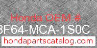 Honda 08F64-MCA-1S0C genuine part number image