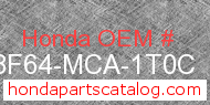 Honda 08F64-MCA-1T0C genuine part number image