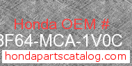 Honda 08F64-MCA-1V0C genuine part number image