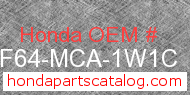 Honda 08F64-MCA-1W1C genuine part number image