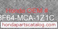 Honda 08F64-MCA-1Z1C genuine part number image
