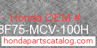 Honda 08F75-MCV-100H genuine part number image
