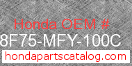 Honda 08F75-MFY-100C genuine part number image