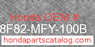 Honda 08F82-MFY-100B genuine part number image