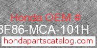 Honda 08F86-MCA-101H genuine part number image