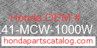 Honda 08L41-MCW-1000W genuine part number image