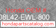 Honda 08L42-EWL-800 genuine part number image