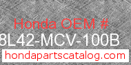 Honda 08L42-MCV-100B genuine part number image