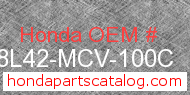 Honda 08L42-MCV-100C genuine part number image