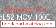 Honda 08L52-MCV-100E genuine part number image