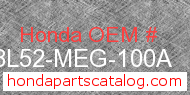 Honda 08L52-MEG-100A genuine part number image