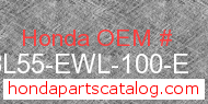 Honda 08L55-EWL-100-E genuine part number image