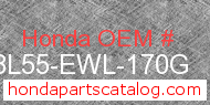 Honda 08L55-EWL-170G genuine part number image