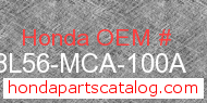 Honda 08L56-MCA-100A genuine part number image