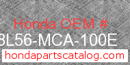 Honda 08L56-MCA-100E genuine part number image