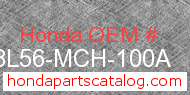 Honda 08L56-MCH-100A genuine part number image