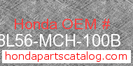 Honda 08L56-MCH-100B genuine part number image