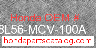 Honda 08L56-MCV-100A genuine part number image