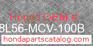 Honda 08L56-MCV-100B genuine part number image