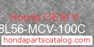 Honda 08L56-MCV-100C genuine part number image