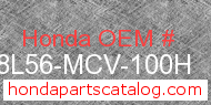 Honda 08L56-MCV-100H genuine part number image