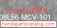 Honda 08L56-MCV-101 genuine part number image