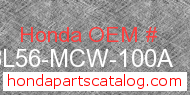Honda 08L56-MCW-100A genuine part number image