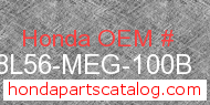 Honda 08L56-MEG-100B genuine part number image