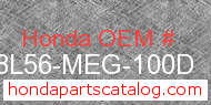 Honda 08L56-MEG-100D genuine part number image