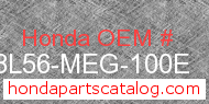 Honda 08L56-MEG-100E genuine part number image