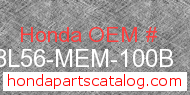 Honda 08L56-MEM-100B genuine part number image