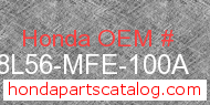 Honda 08L56-MFE-100A genuine part number image