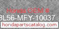 Honda 08L56-MFY-10037 genuine part number image