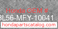 Honda 08L56-MFY-10041 genuine part number image