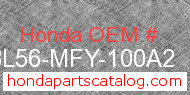 Honda 08L56-MFY-100A2 genuine part number image