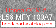 Honda 08L56-MFY-100A7 genuine part number image