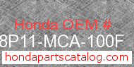 Honda 08P11-MCA-100F genuine part number image
