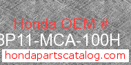 Honda 08P11-MCA-100H genuine part number image