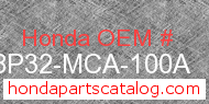 Honda 08P32-MCA-100A genuine part number image