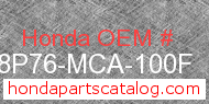 Honda 08P76-MCA-100F genuine part number image